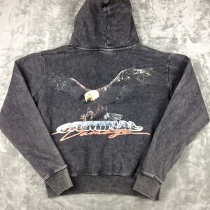 Criminal Damage Hoodie Mens‎ Small Faded Eagle Black READ